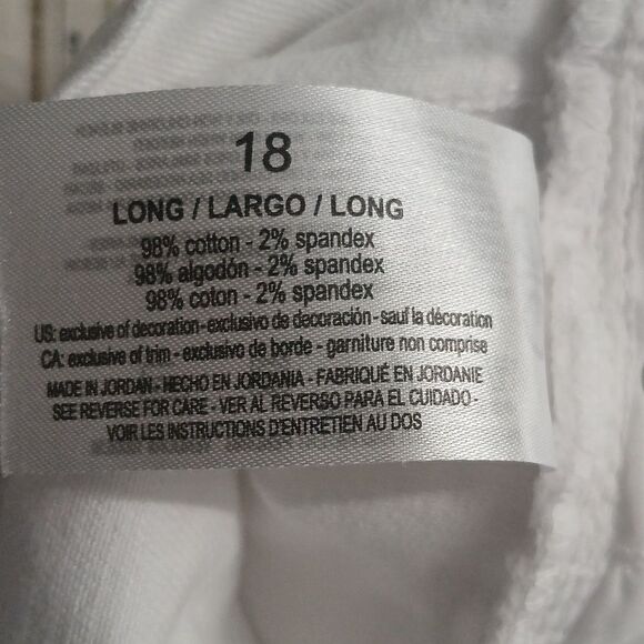 Glory Vanderbilt Amanda classic rise white original slimming jeans Sz 18L NWT - Picture 12 of 12